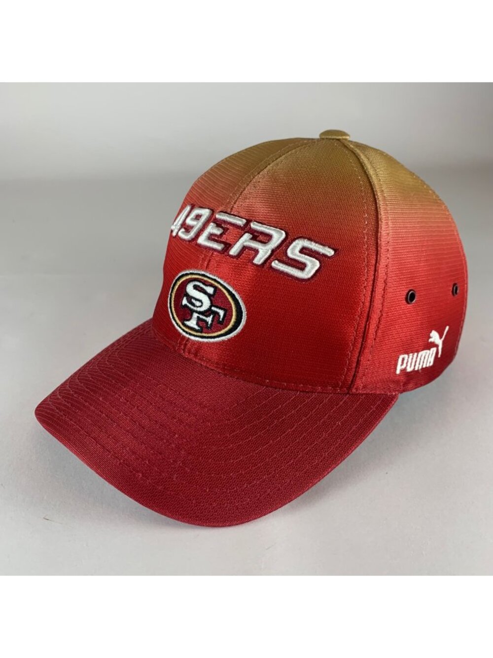 San Francisco 49ers NFL Vintage Red Gold Puma Strapback Adjustable Hat